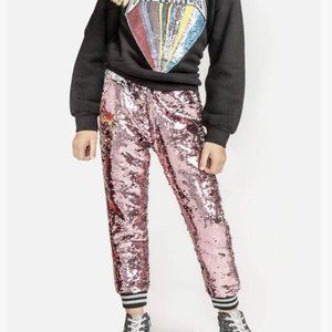 Lola + The Boys Pink Sequin Joggers
